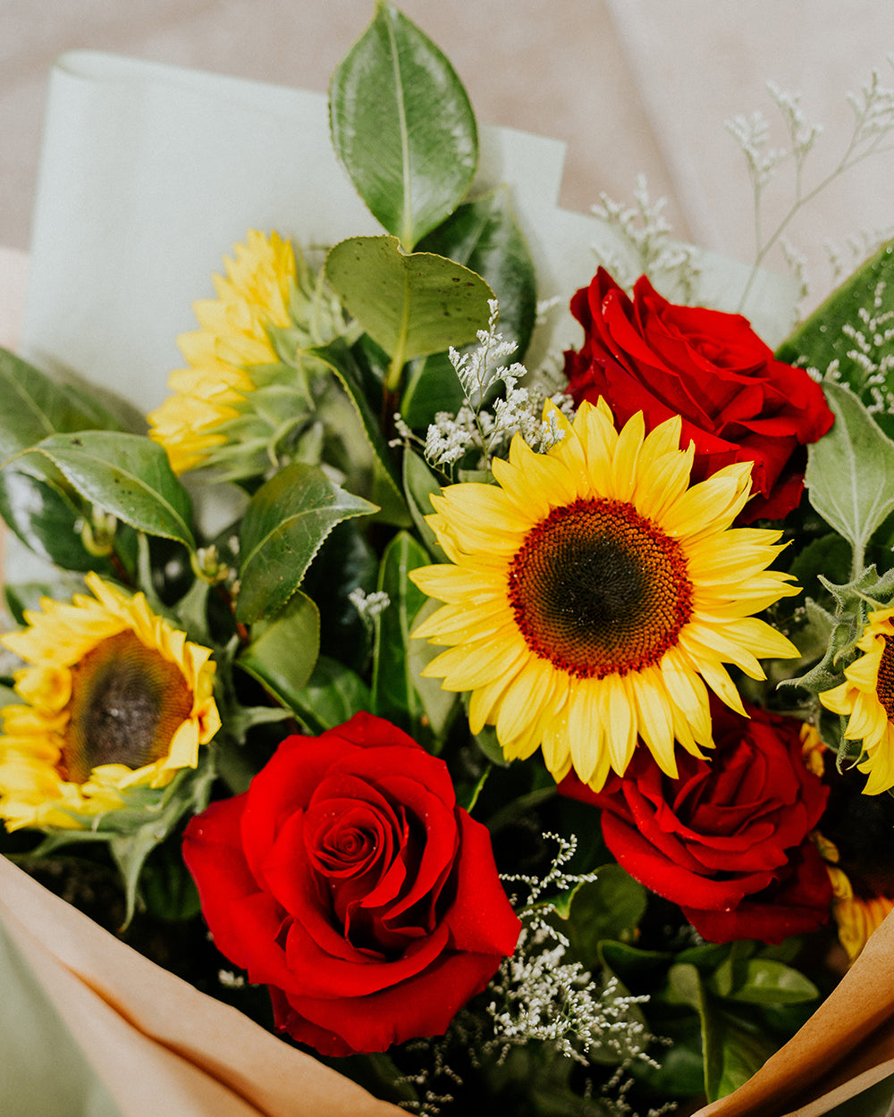 You are my sunshine - Sunflower and Rose