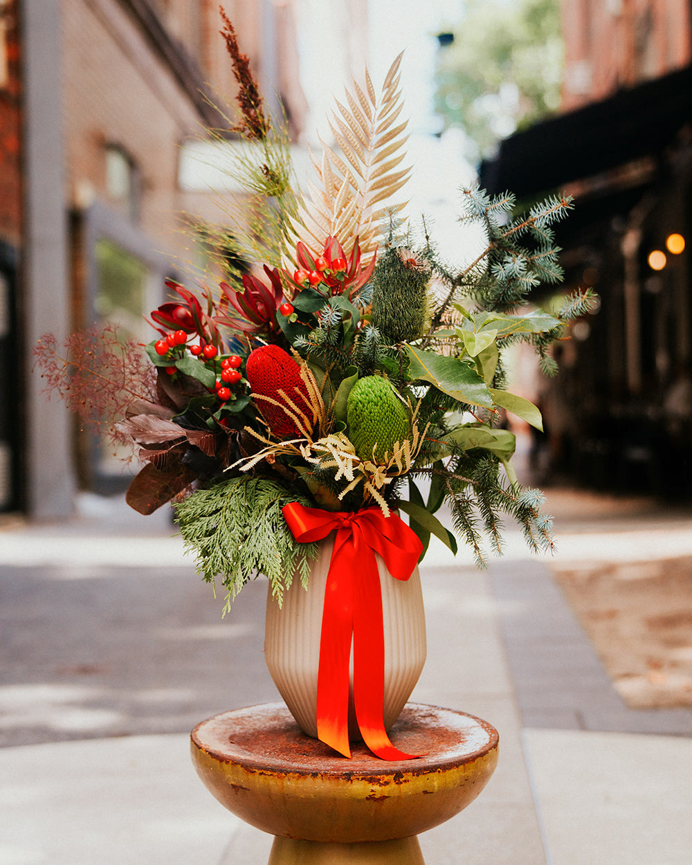 Premium Festive Arrangement with Vase