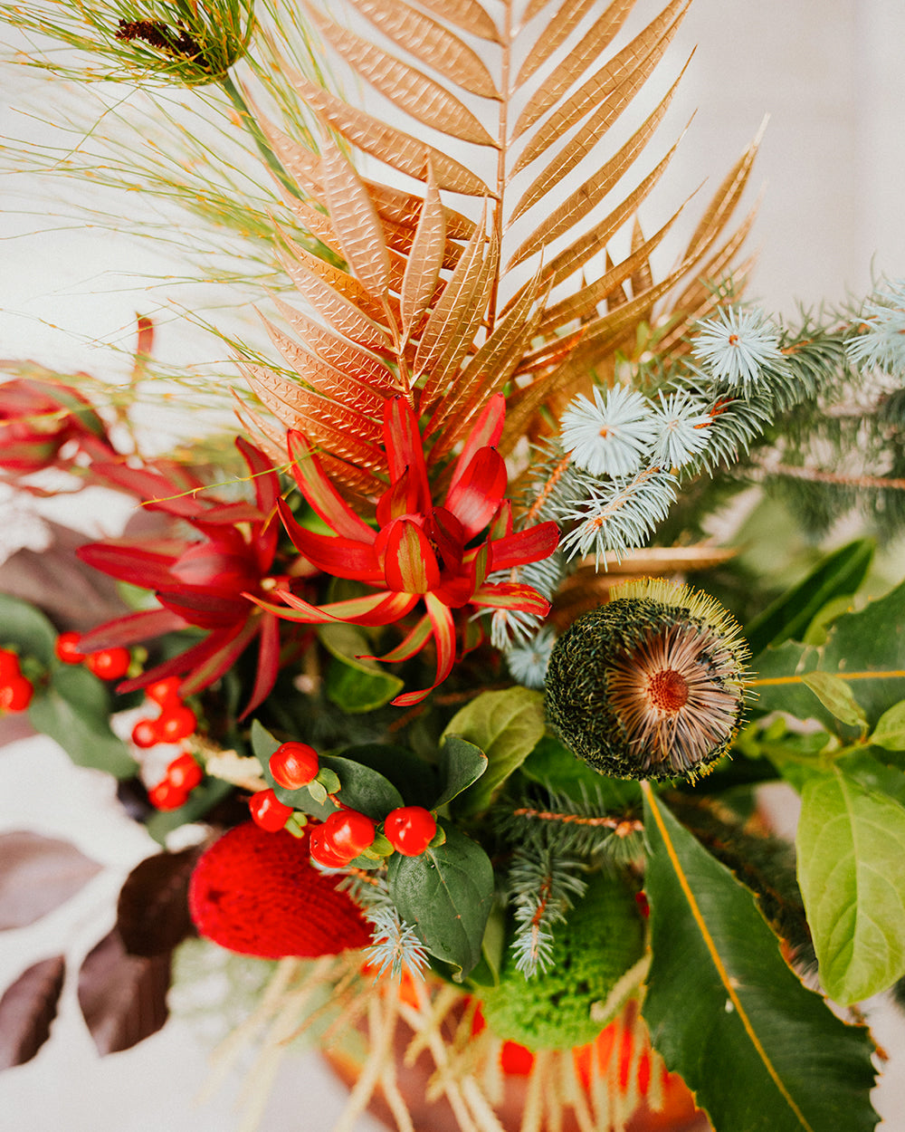 Premium Festive Arrangement with Vase