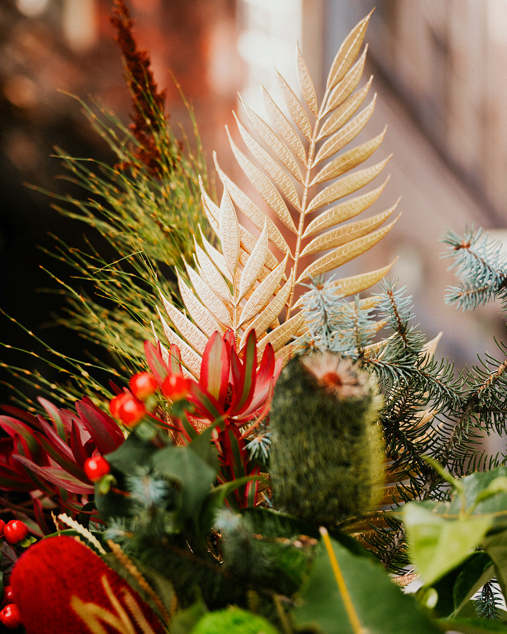 Premium Festive Arrangement with Vase