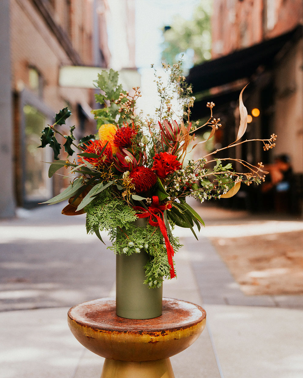 Festive Arrangement with Vase