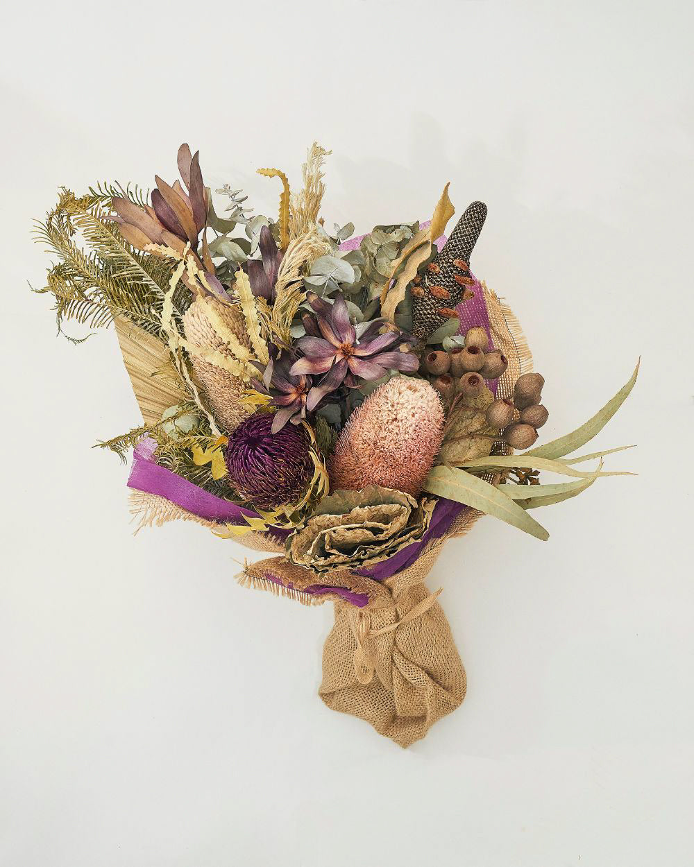 Dried Floral Whisper Bouquet – airy dried flowers in muted neutrals and blush pink – Sydney florist