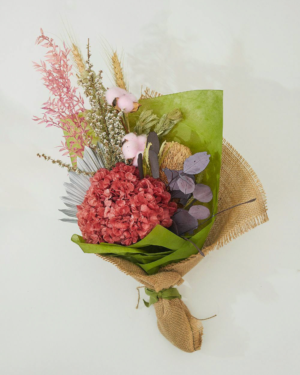 Dried Flower Celebration bouquet – vibrant colours, playful textures, Sydney florist