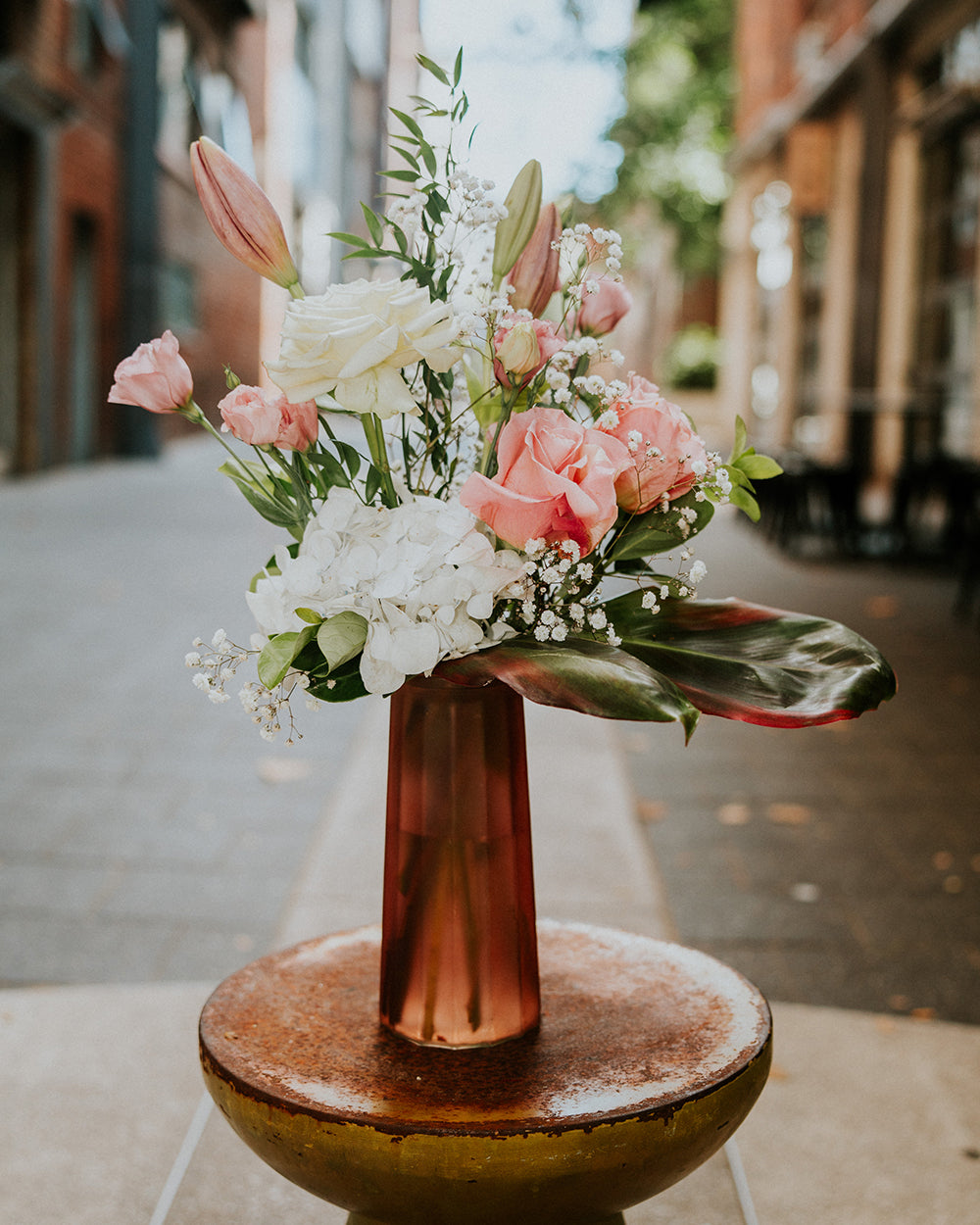 Garden Elegance - Valentine's Roses, Hydrangeas, Lily & Lisianthus