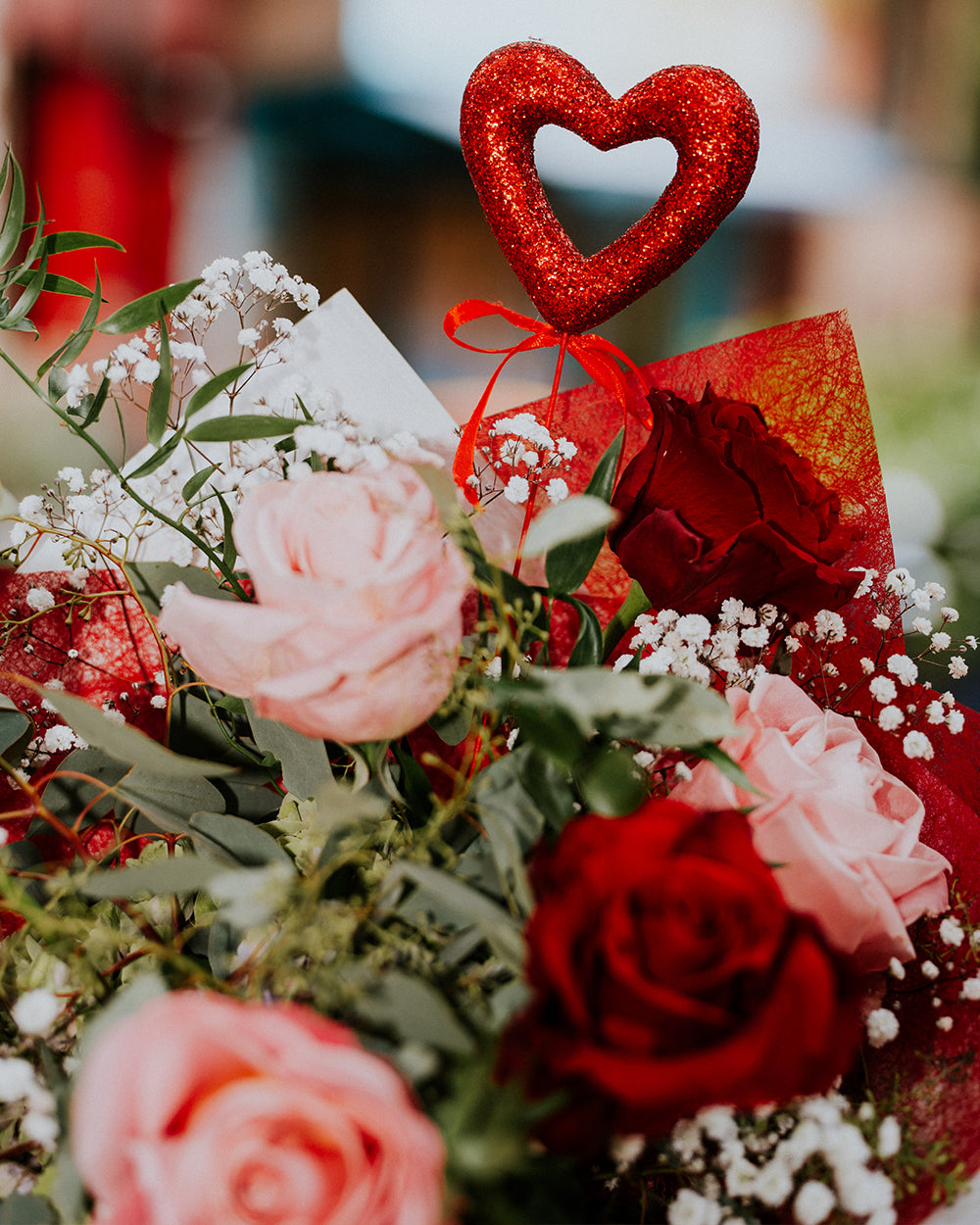 Valentine's Radiance - Mixed Roses & Baby's Breath